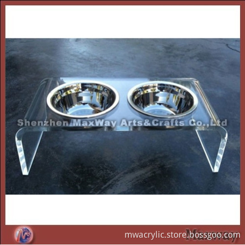 Clear Acrylic Pet Bowl Table